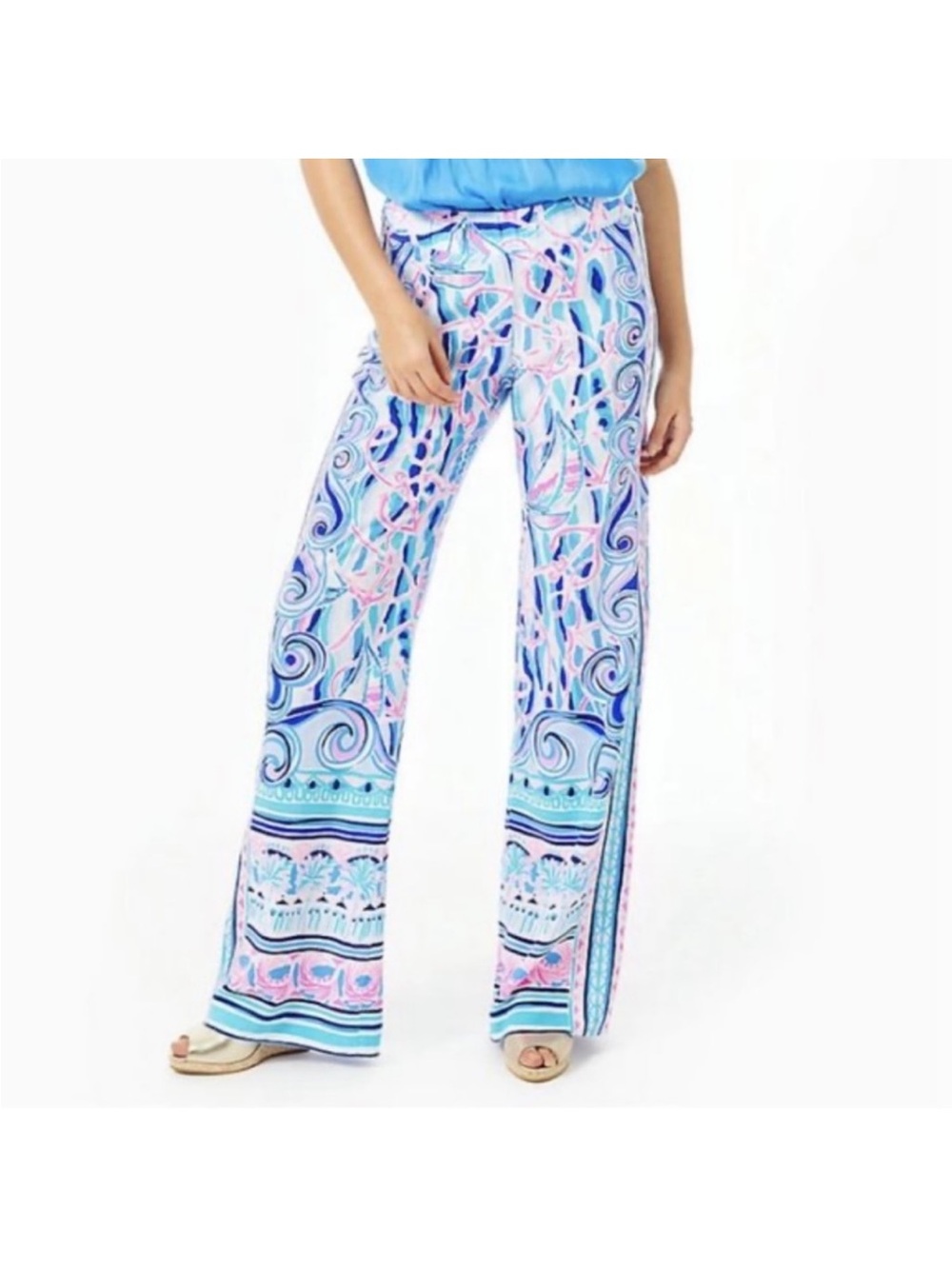 Lilly Pulitzer Bal Harbor palazzo pants size Large